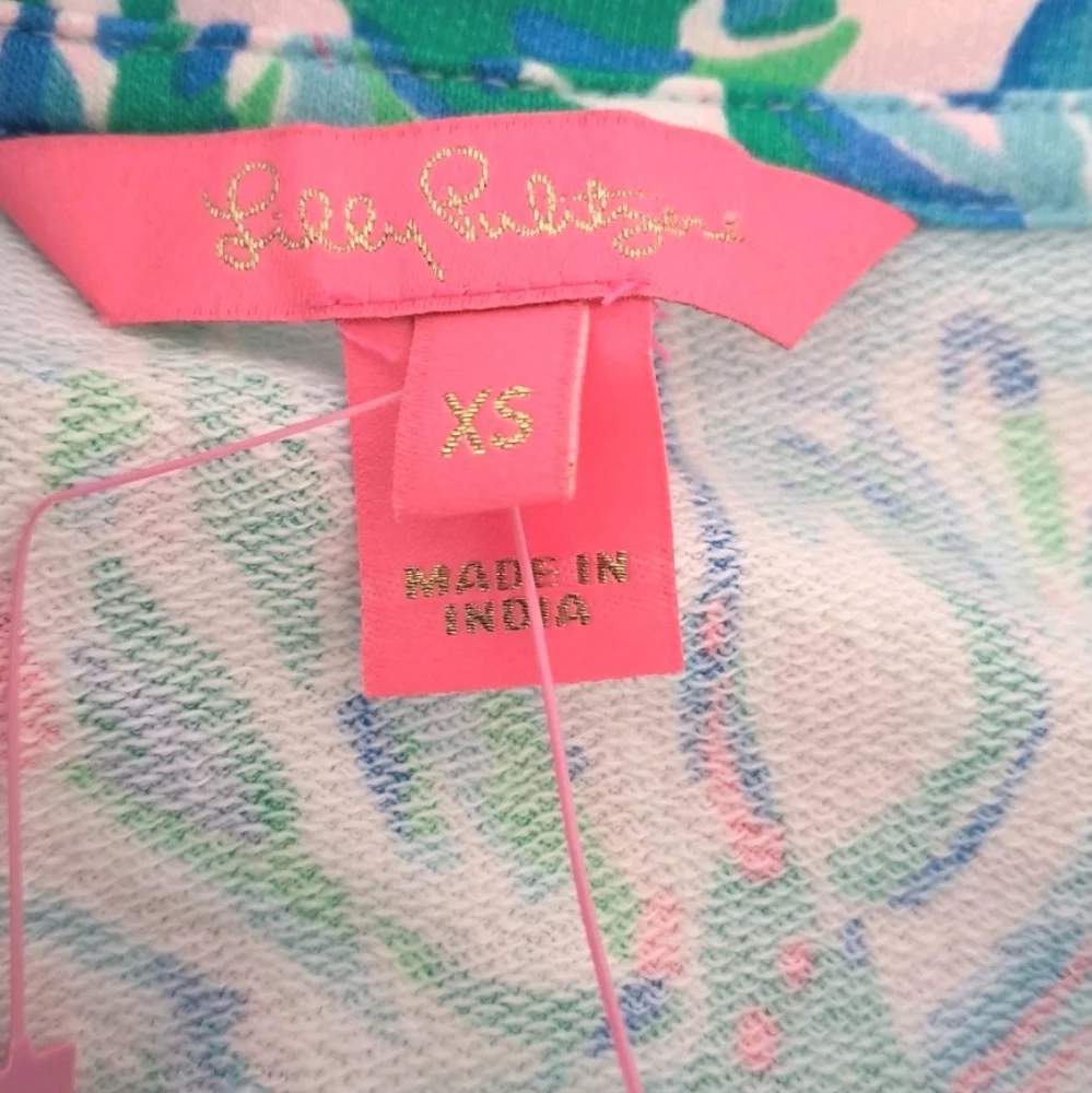 Lilly Pulitzer Jansen Long Sleeve Sweater XS Blue Ibiza Cabana NWT - Picture 5 of 7